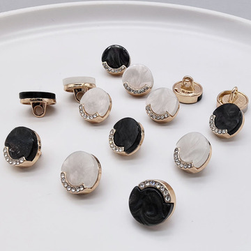 春夏衬衫扣锌合金属钮扣针织开衫轻奢衣领裙纽扣圆形手缝扣子批发