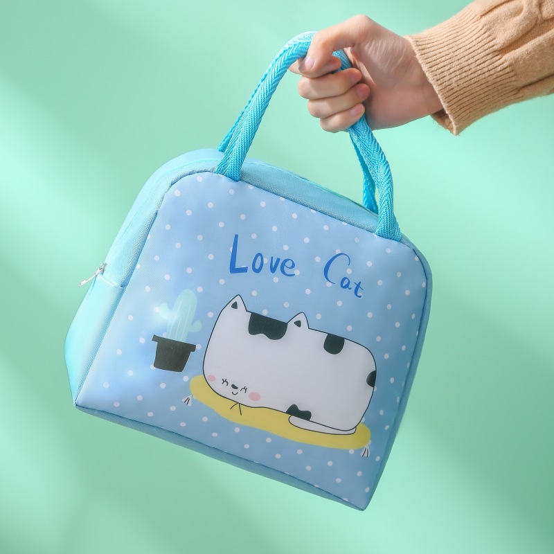 New Cartoon Lunch Bag Lunch Box Bag Cute Pet Insulated Bag School Work Lunch Bag Travel Ice Bag