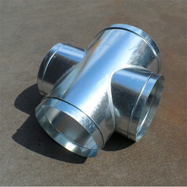 瑞通厂家供应90度正四通白铁加工异形三通 45度斜三通