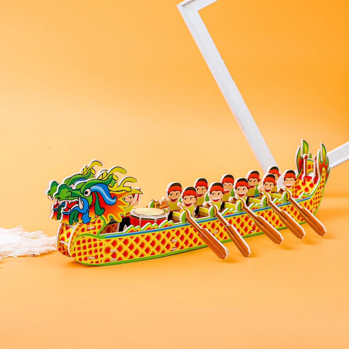 Dragon Boat Dragon Boat Festival 3d 3d Puzzle Model Paper Handmade Diy Children's Kindergarten Small Gift Toy Educational Puzzle