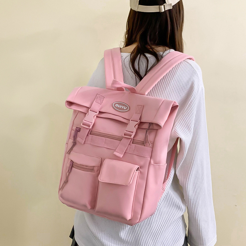 Factory Wholesale New Japanese Style Simple Casual Bag Men's and Women's Backpack Early High School Student Schoolbag Foreign Trade