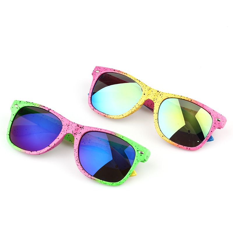 七彩色反光太阳镜