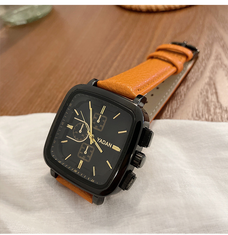 雅丹方形中性手表女时尚小众女表大表盘女款防水新款直播爆款8160