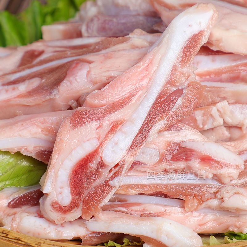 新鲜猪脆骨猪软骨肉家养猪活杀涮肉烧烤火锅食材生猪肉脆骨丝1斤