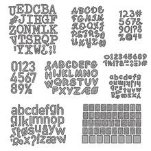 9款数字和字母组合 金属碳钢刀模 DIY切割刀模 跨境货源3月新款