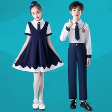 中小学生大合唱表演服装英伦风校服诗歌朗诵演出服儿童幼儿园园服