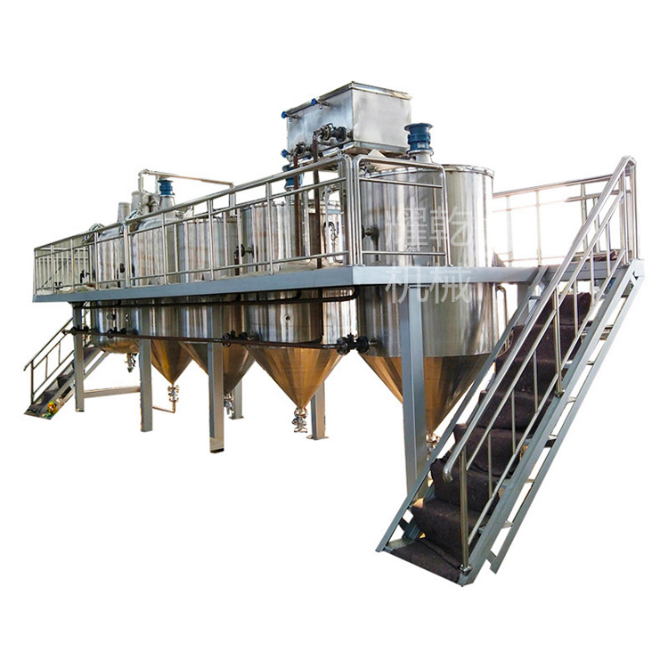 精炼油设备 山茶籽油精炼处理设备 耀乾 1级葵花籽油炼制机器厂家