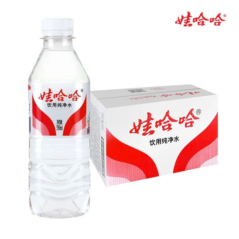 娃哈哈纯净水小瓶装350ml*24饮用水非矿泉水会议用水整箱包邮新货
