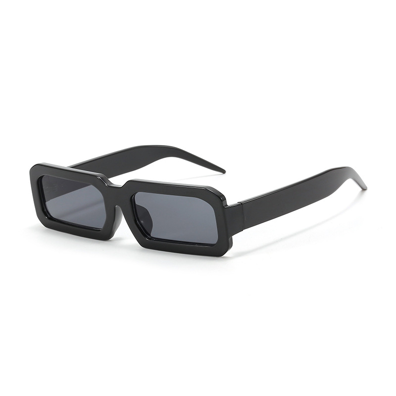 Creative Rectangular Frame Sunglasses Men's Sun Glasses Trendy Unique Irregular Sunglasses Color Slim Frame Glasses