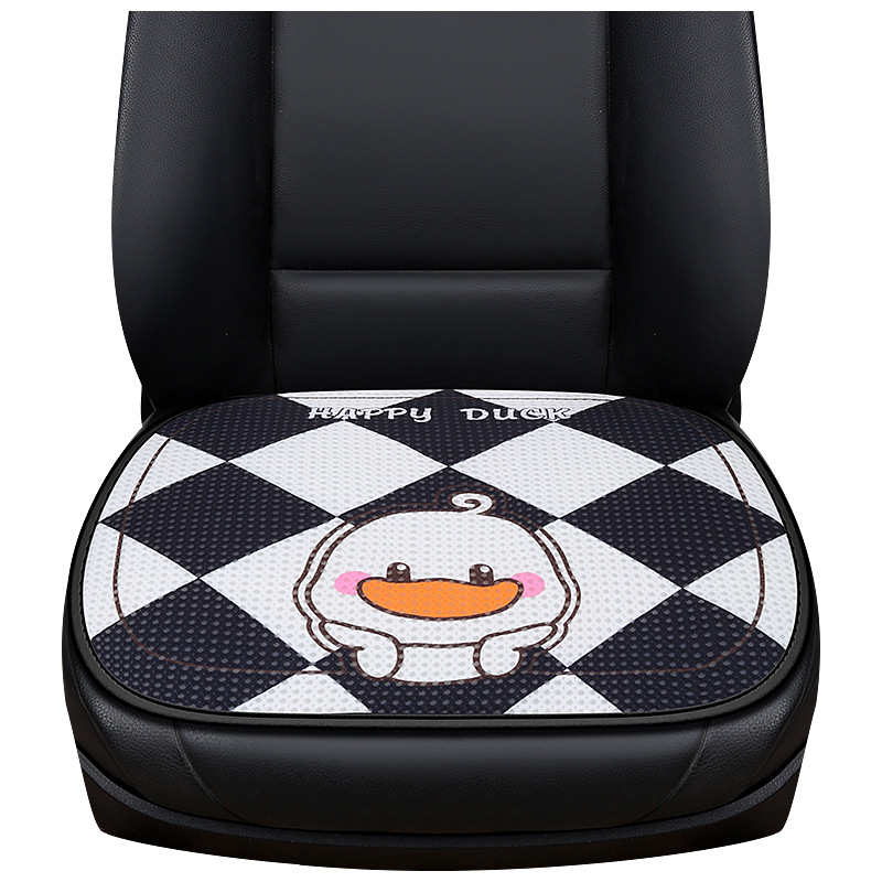 Cute Little Yellow Duck Cartoon Car Cushion Four Seasons Universal Girls' Cooling Mat for Summer Breathable Single-Piece Rear Seat Cushion