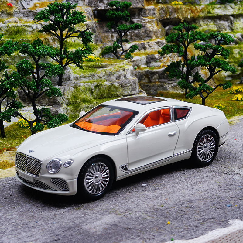 车致1:24宾利欧陆gt声光回力车儿童玩具仿真合金汽车模型收藏摆件