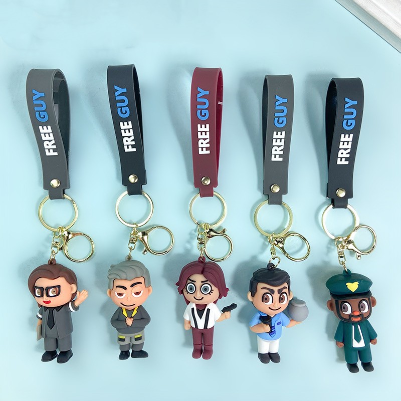 Creative Cartoon out of Control Gamer Keychain Cute Gamer Character Key Chain Men and Women Handbag Pendant Wholesale