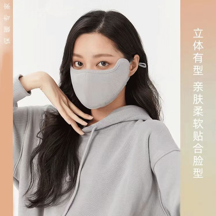 6万个秋冬新款保暖蒙面口罩摇粒绒护目镜可拆卸骑行防风防