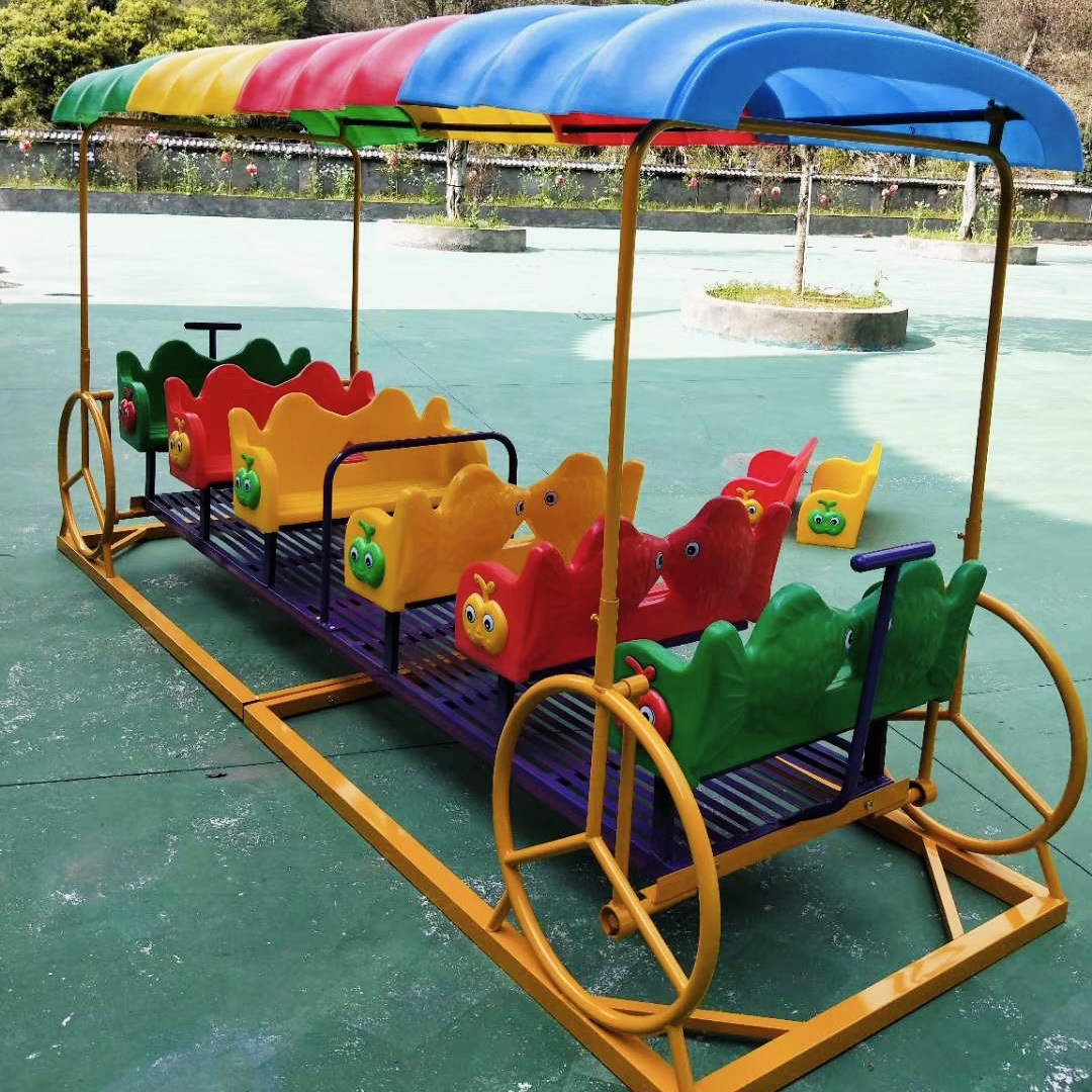 幼儿园荡船儿童彩棚荡船户外转椅无动力室外游乐设备塑料12座荡椅