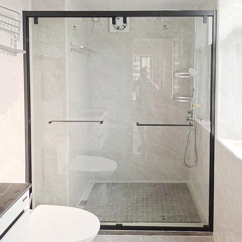包邮极窄淋浴房厂家简约隔断移门沐浴洗澡干湿分离卫生间玻璃浴屏