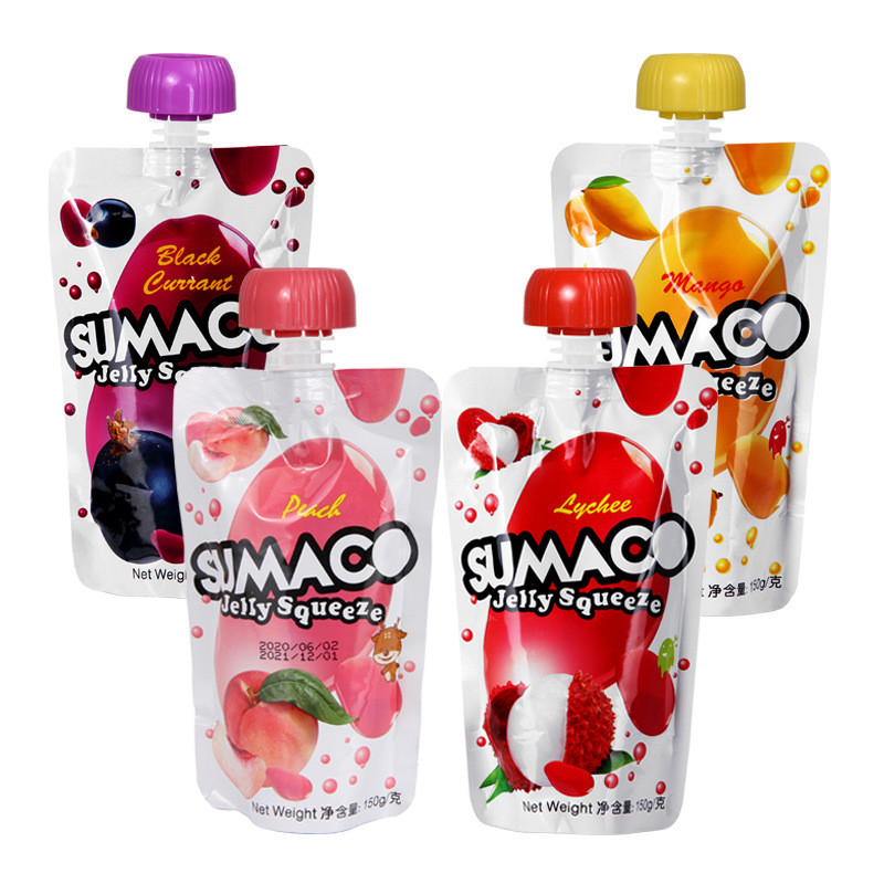 马来西亚进口零食饮品 sumaco素玛哥可吸果冻饮料 热卖批发150g