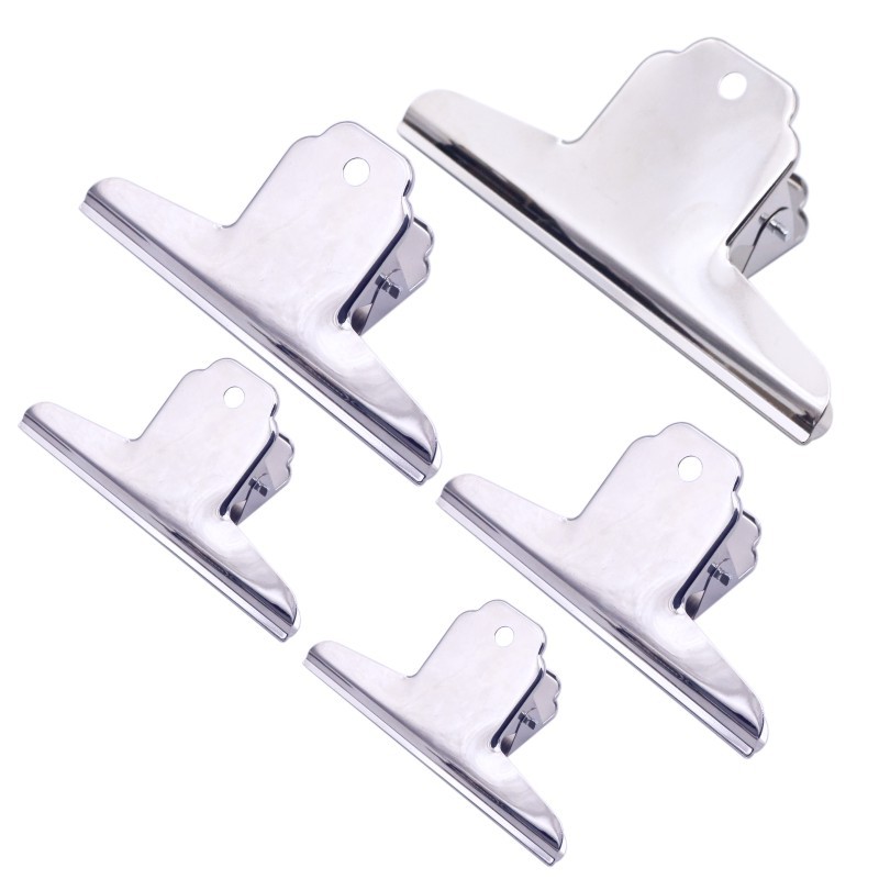 160cm加厚不锈钢钢夹 强力多规格大小号山形夹 金属票据文件夹子