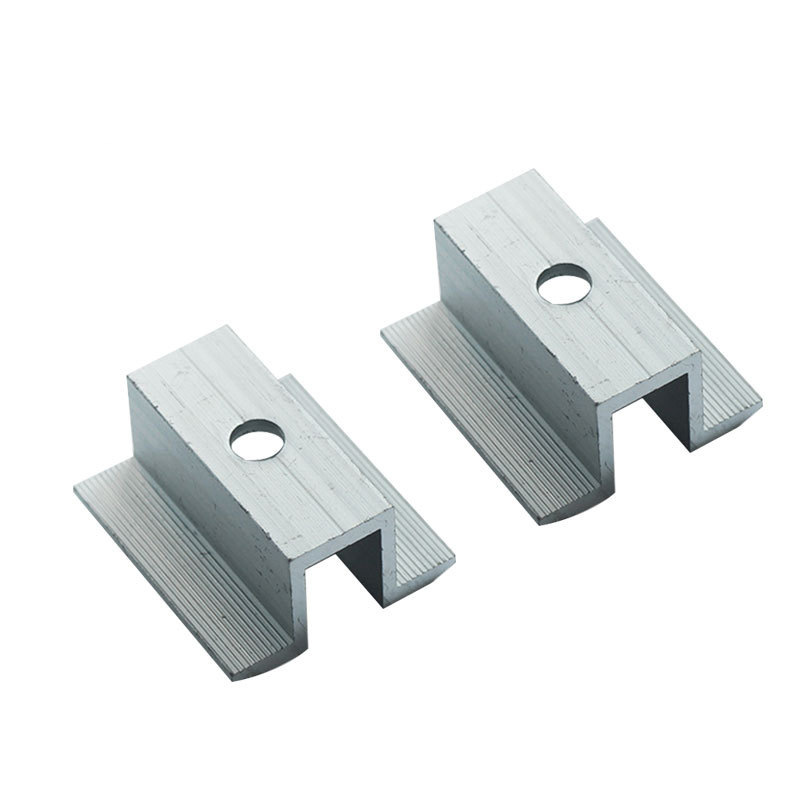 太阳能配件边压块 太阳能光伏支架铝合金压块 太阳能电池板中压块