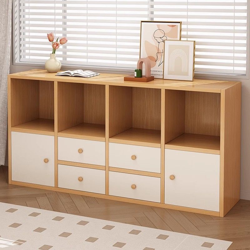 书架落地置物架简易家用阅读架卧室靠墙收纳柜矮柜储