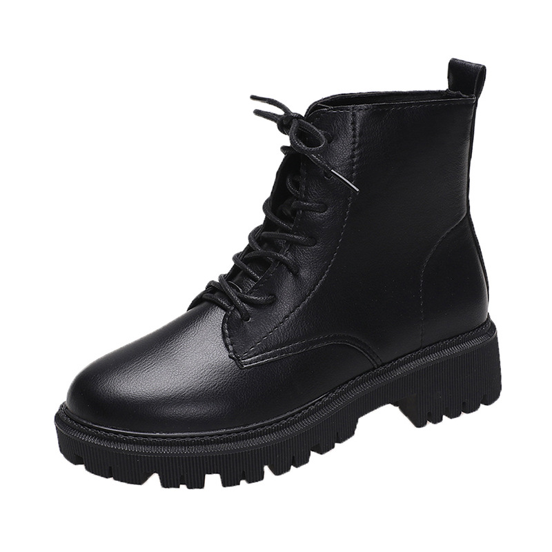 Thick-Soled British Style Dr. Martens Boots Women 2023 New Autumn and Winter Boots Fleece-lined Women's Motorcycle Boots Fashion Short Boots Women Wholesale
