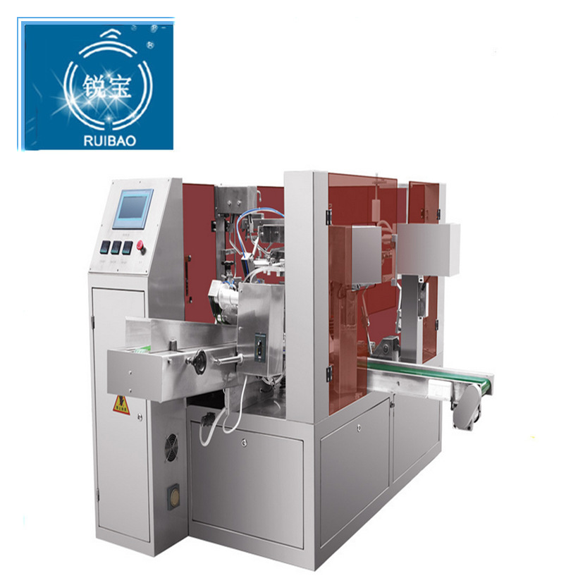 瑞宝机械红枣麦片液体颗粒粉剂自立袋肥料白糖饮料给袋式包装机