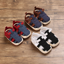 夏季0-1岁外贸学步鞋帆布凉鞋软底婴儿鞋宝宝鞋  一件代发