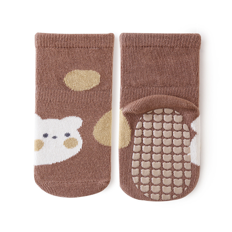 2023 Children's Socks Spring New Combed Cotton Cartoon Bear Dispensing Room Socks Baby Toddler Socks Babies' Socks