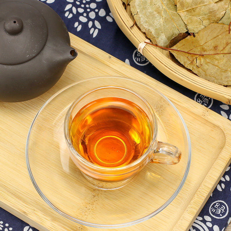 湖北三峡一匹罐凉茶新三皮罐海棠叶自晒干红花茶叶子大片粗茶耐泡