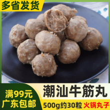 鲜特攻牛筋丸牛肉丸猪肉丸500g约30粒潮汕牛筋肉丸火锅麻辣烫丸子