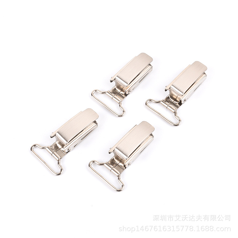 厂家直销 20m鸭嘴夹 全胶背吊扣 西装服饰背带吊带扣背带夹调节扣