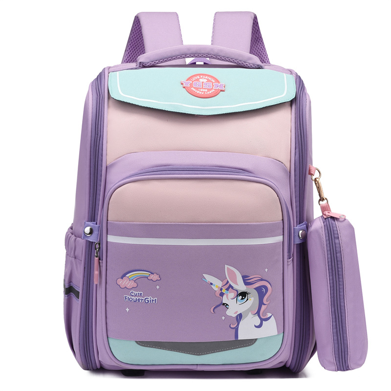 Primary School Student Schoolbag Girl and Boy Large Capacity Cartoon Dinosaur Unicorn 2023 Children Backpack Wholesale Cross-Border