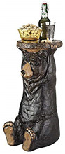 树脂动物黑熊玻璃桌摆件工艺品树脂雕刻家居雕像