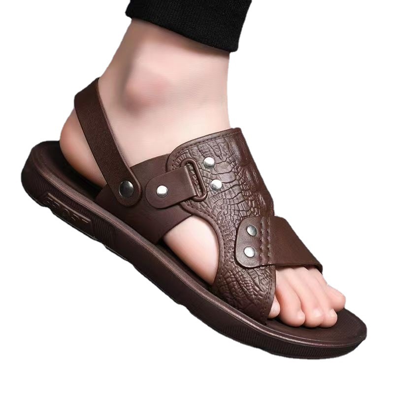 2023 New Men's Sandals Beach Shoes Waterproof Outdoor Slippers Men's Dual-Use Sandals