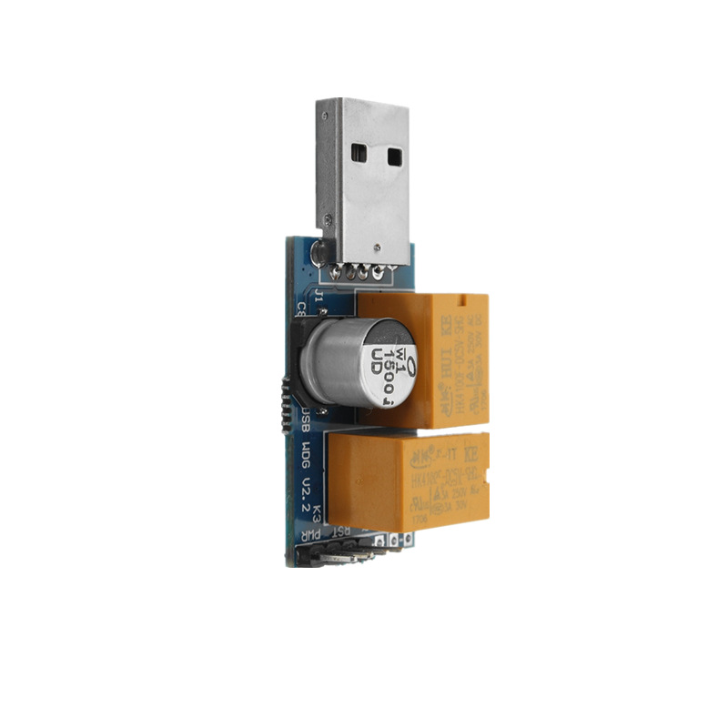 usb看门狗电脑死机蓝屏掉卡自动重启/游戏监控服务器双继电器