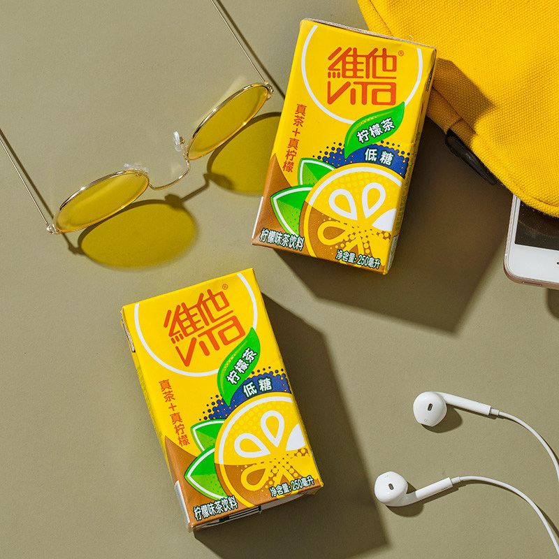 维他纸盒装柠檬茶250ml*24盒整箱网红夏日解渴茶饮料商用食品出口