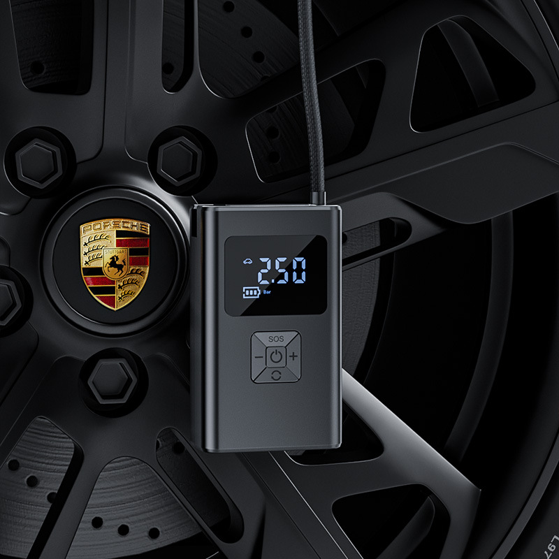 新款车载充气泵汽车便携式打气泵电动小轿车用轮胎无线迷你打气筒