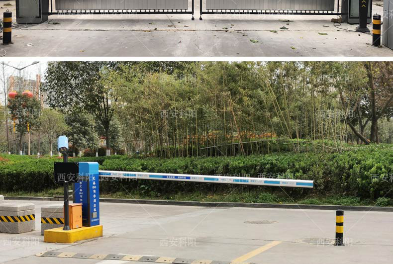停车场直杆升降杆道闸停车场收费系统智能识别广告道闸栅栏收费杆