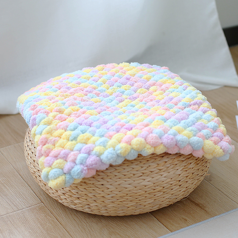 编织小屋纯手工成品黑白球球坐垫diy马卡龙居家手编四季屁垫毛线