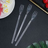 Fruit fork Alone packing Long handle 19 Fruit sign transparent Take-out food disposable Fruit tea thickening Fork