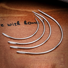 双燕弧形弯针 手工DIY手缝纫皮革皮具 C型异形针 转弯钢针 整包