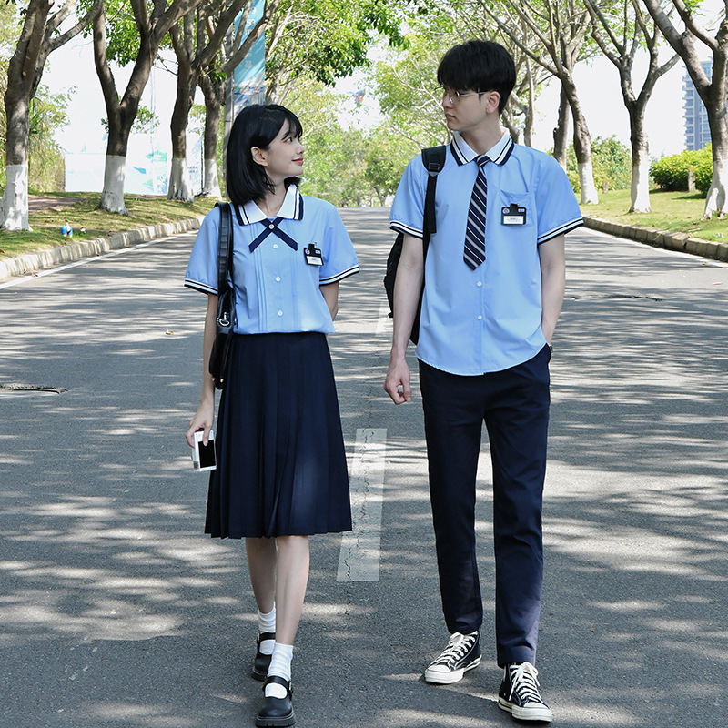 高三初三毕业季校服套装中小学生jk制服衬衫演出服大合唱班服夏装