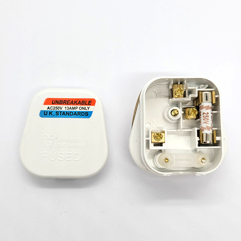 跨境货源 英规接头英标电源接线插头 bs装配式接线英式插头带保险