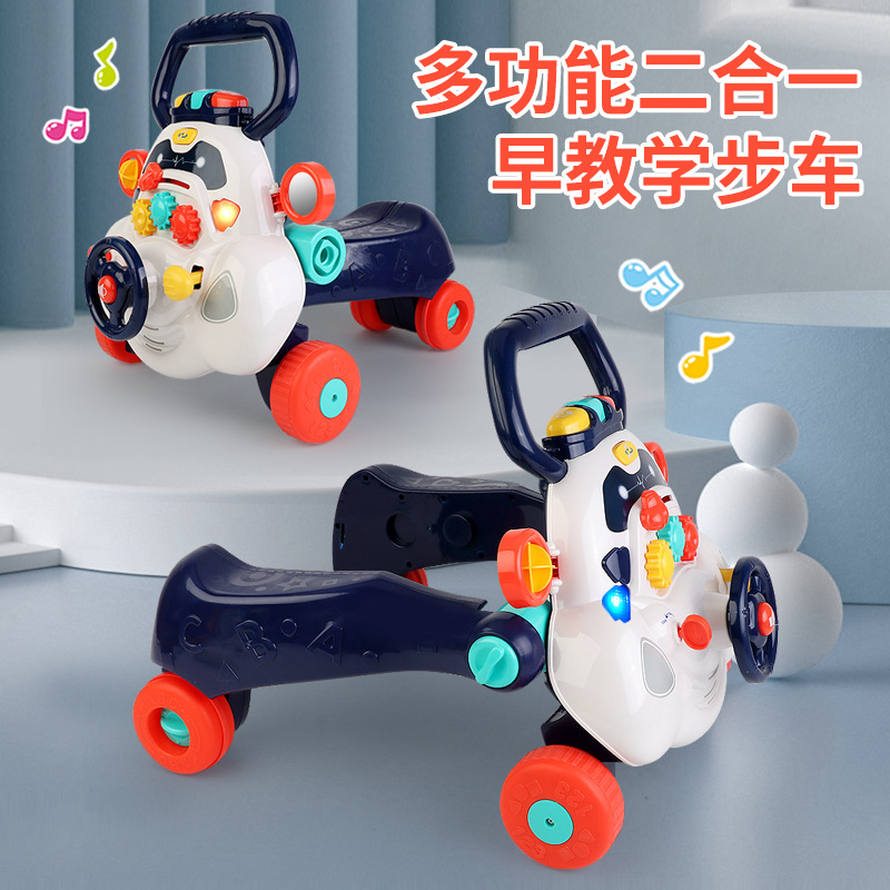 cross-border two-in-one walker anti-o-leg baby walker multi-functional baby toddler stroller anti-rollover 1 year old