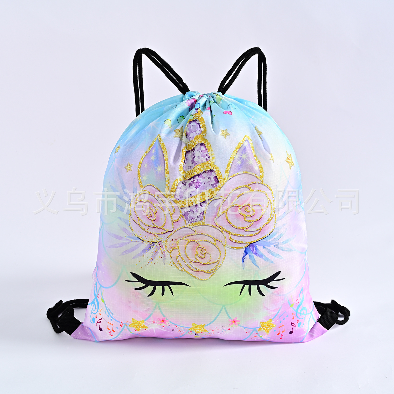 Cartoon Mermaid Waterproof Oxford Fabric Drawstring Bag Storage Bag Unicorn Buggy Bag Children Backpack Bag Wholesale