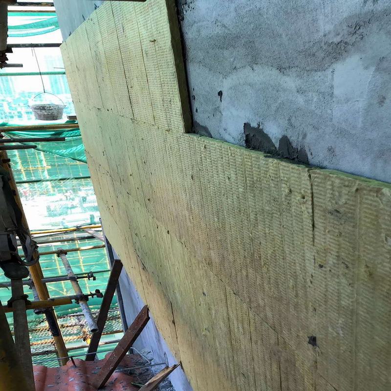 外墙岩棉保温板隔音吸音隔热憎水保温板 120kg岩棉复合阻燃防火板