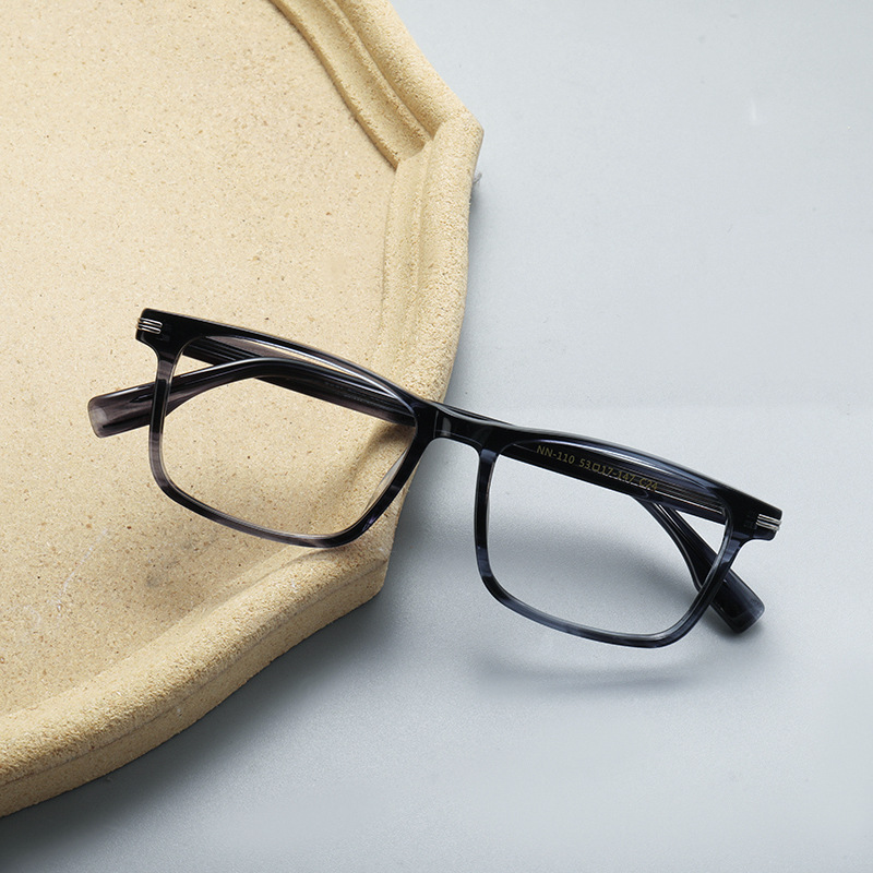 深圳超轻boss同款板材眼镜框商务窄方框板材框架眼镜新款百搭