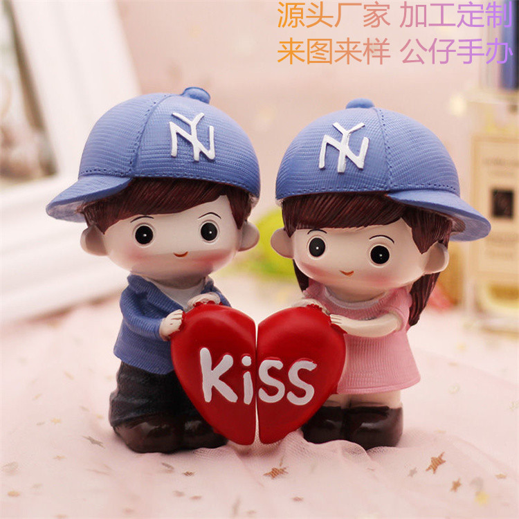 厂家定制pvc情侣娃娃公仔创意摆件玩具手办