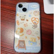 甜甜圈猫咪手机壳适用苹果15/14promax可爱iPhone13pro小众11软12