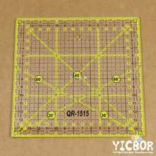 批发多功能拼布尺子正方形拼布尺手工diy缝纫工具缝份尺15/60