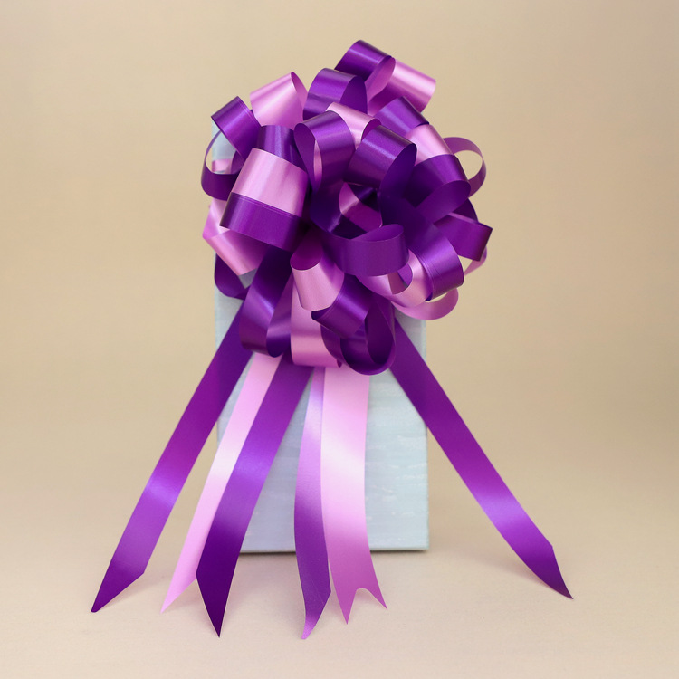 手拉花蝴蝶结扎花礼品包装抽花彩条丝带彩带喜糖盒配件材料包邮